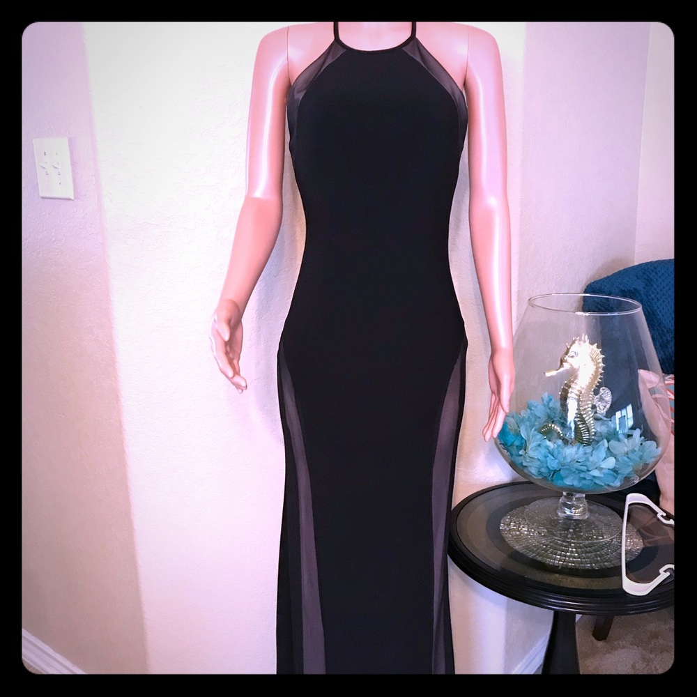 Black full length dress